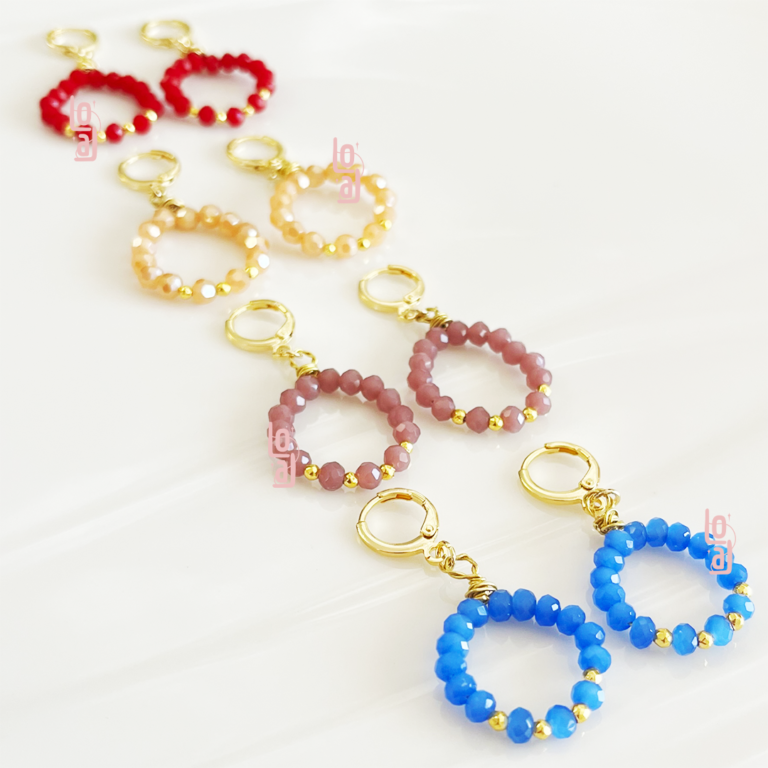 Colorful Earrings | Crystal | Gold Plated