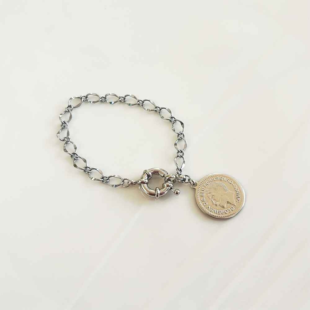 Coin Bracelet | Silver | Stainless - Image 3