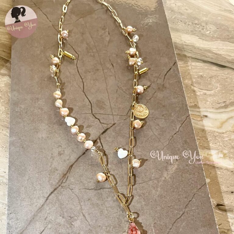 Gold Plated | Natural Pearl | White & Pink - Image 2