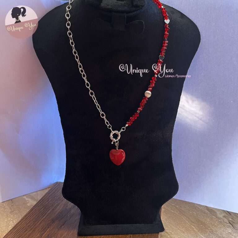 Red | Crystal | Stainless | Necklace - Image 6