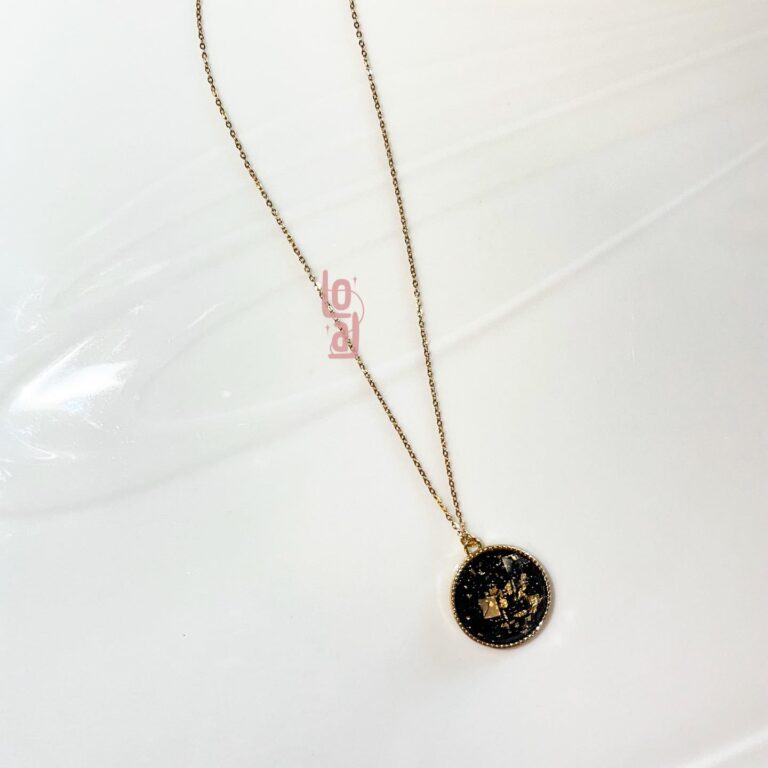 Crystal Black Necklace | Gold Plated - Image 2